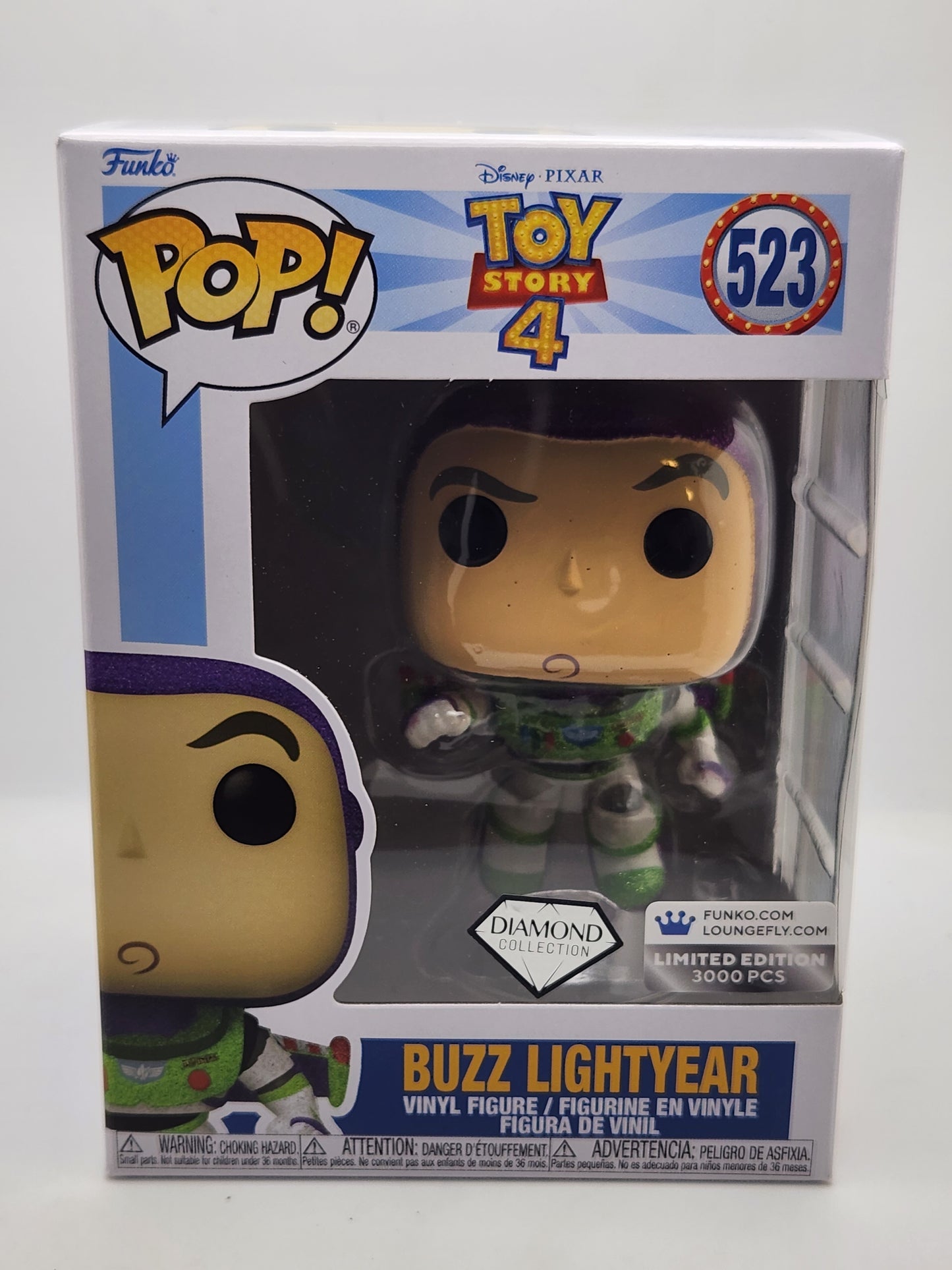 Funko Pop! Toy Story 4 Buzz Lightyear Diamond Collection Funko/Loungefly  Exclusive (LE 3000) Figure #523