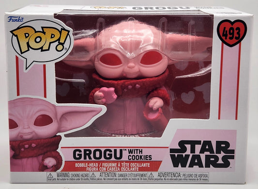 Grogu with Cookies (Valentine, Pink) - #493 - Box Condition 8/10