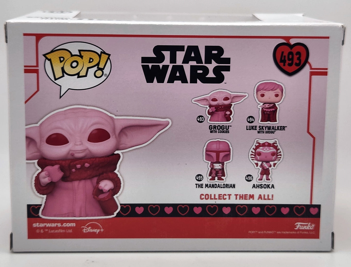 Grogu with Cookies (Valentine, Pink) - #493 - Box Condition 8/10