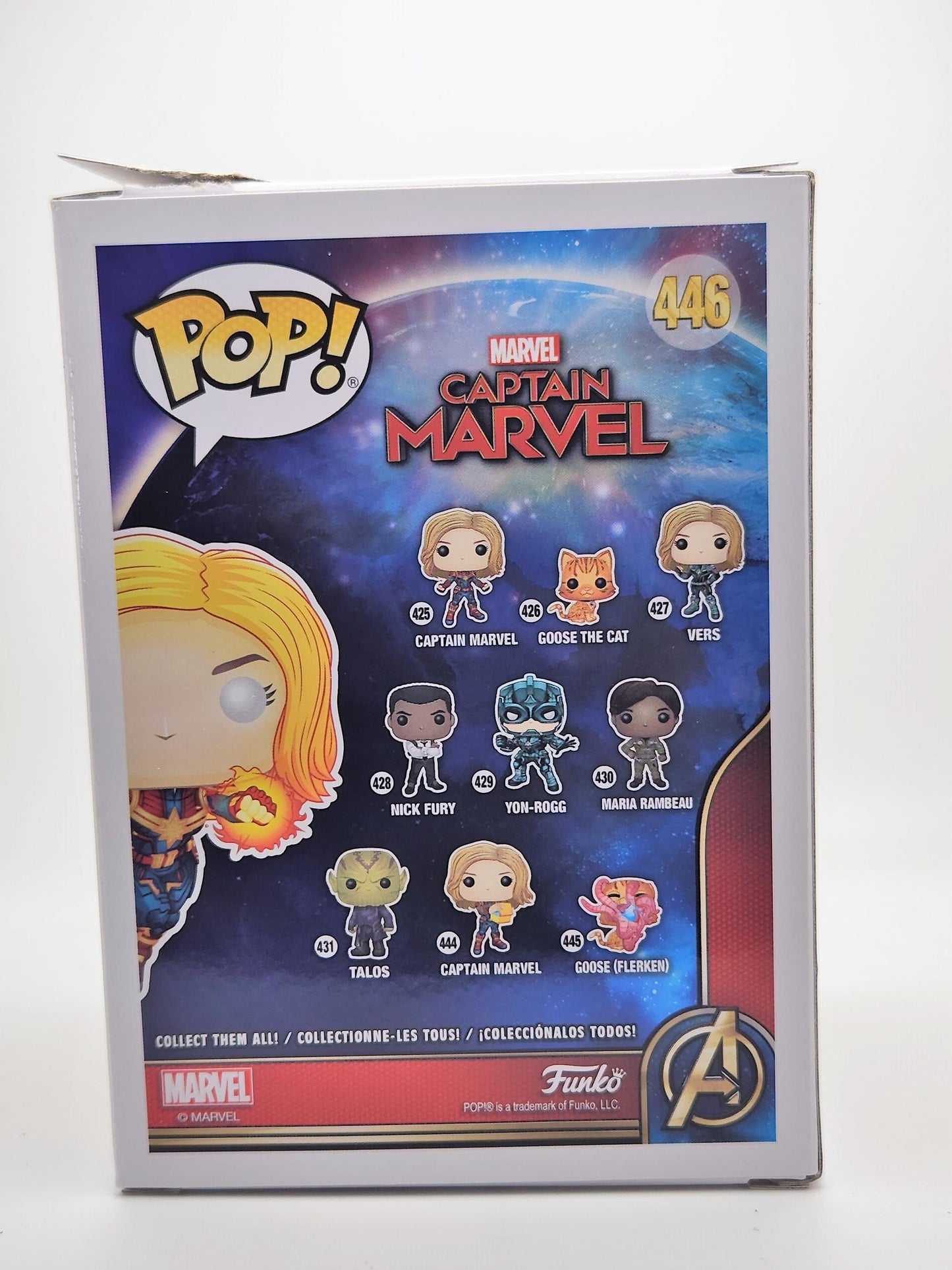 Captain Marvel (Flying) (Glow) - #446 - Box Condition 6/10