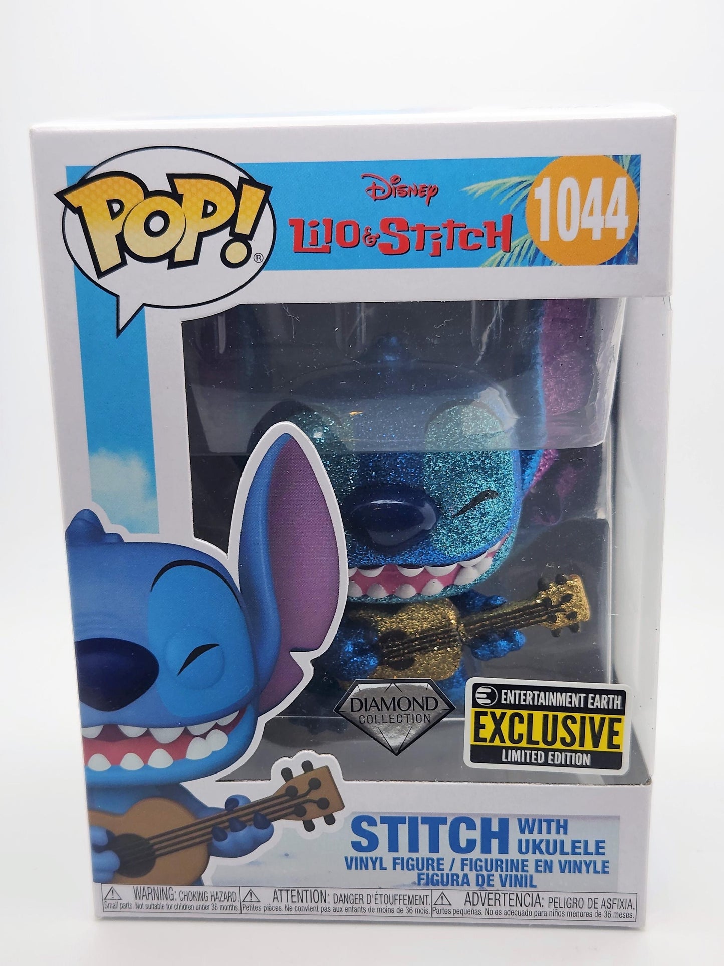 Stitch with Ukulele (Diamond, Glitter) - #1044 - Condition 9/10