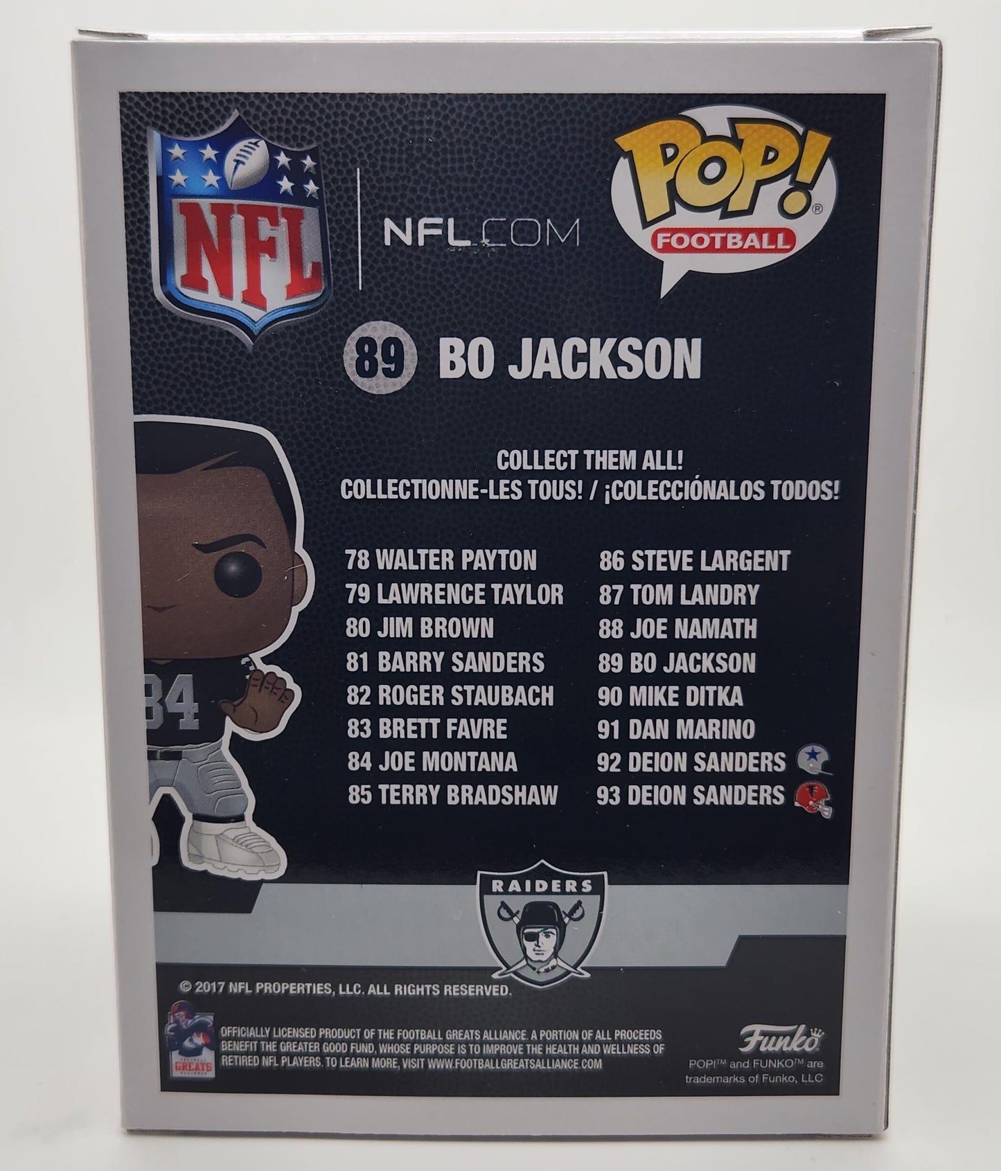 Bo Jackson - #89 - Estado de la caja 8/10