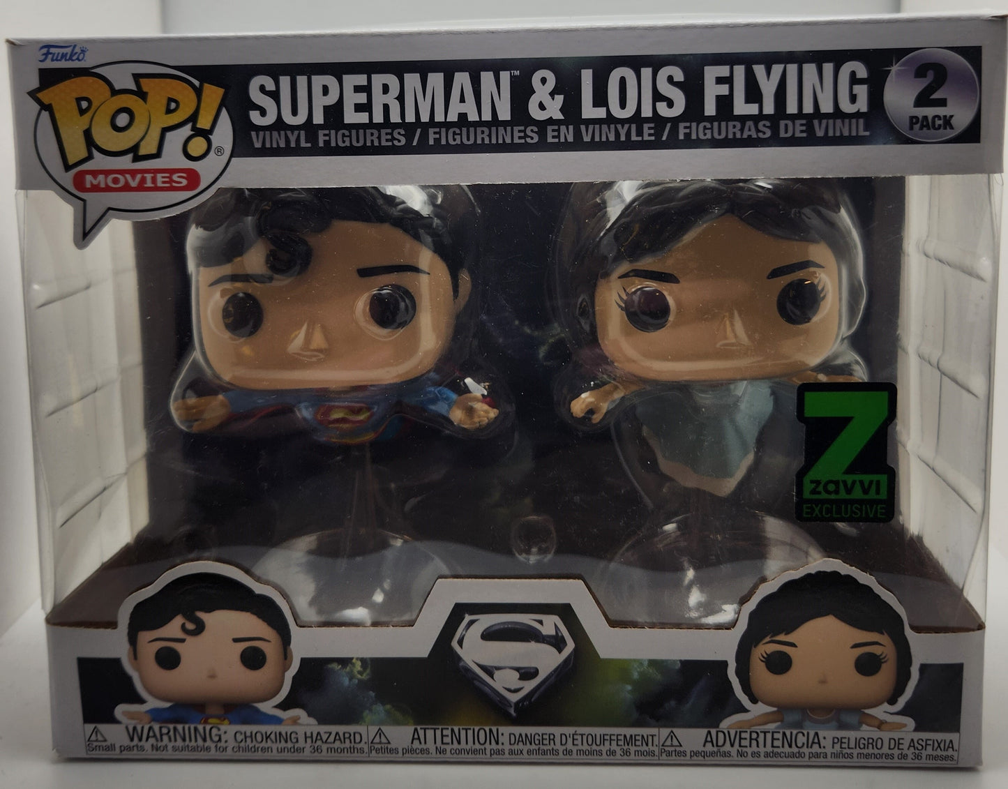 Superman &amp; Lois Flying 2-Pack - Estado de la caja 8/10