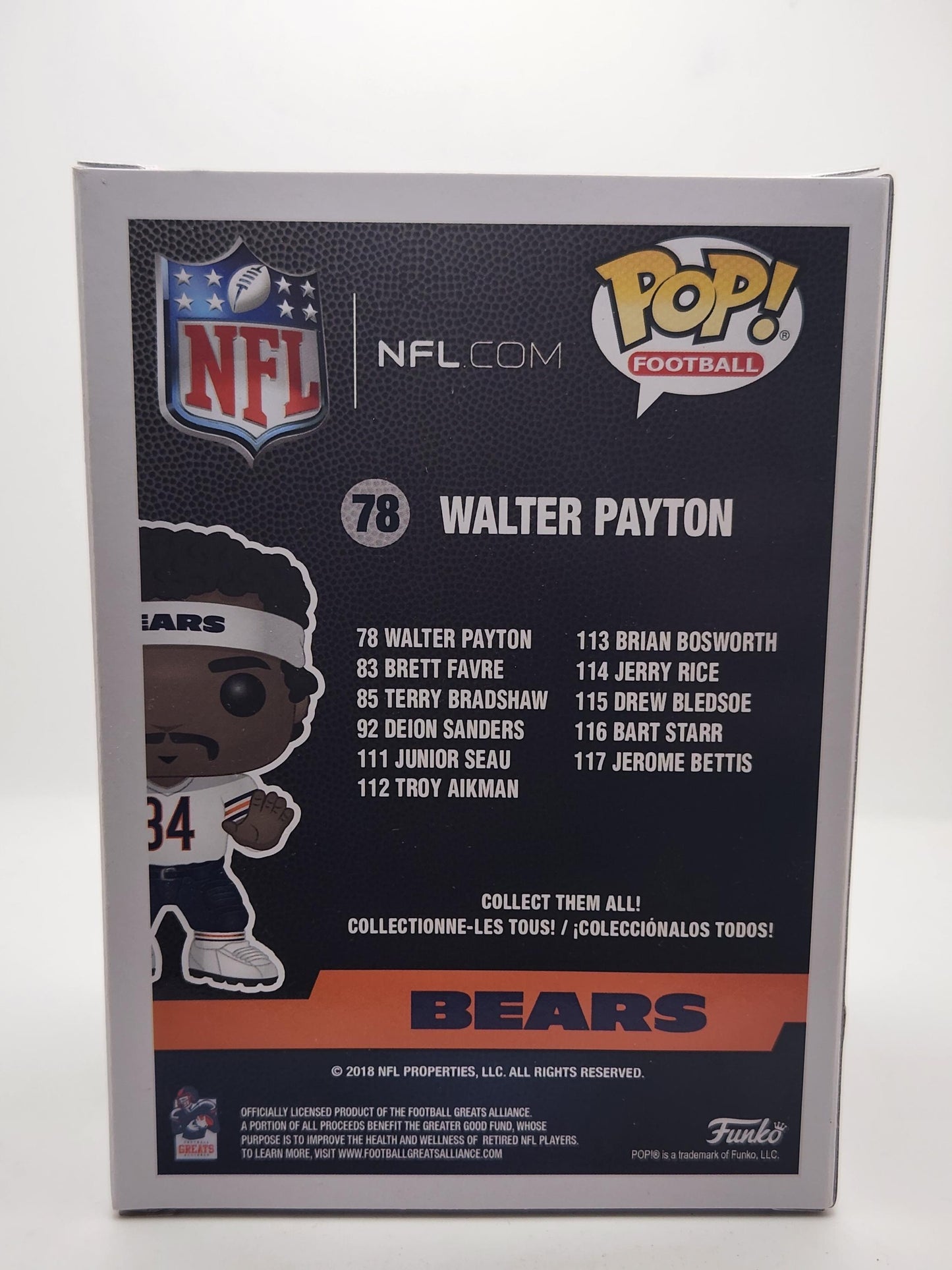 Walter Payton (Away Jersey) - #78 - Condición de caja 9/10