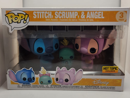 Stitch, Scrump &amp; Angel (paquete de 3) - Estado de la caja 8/10