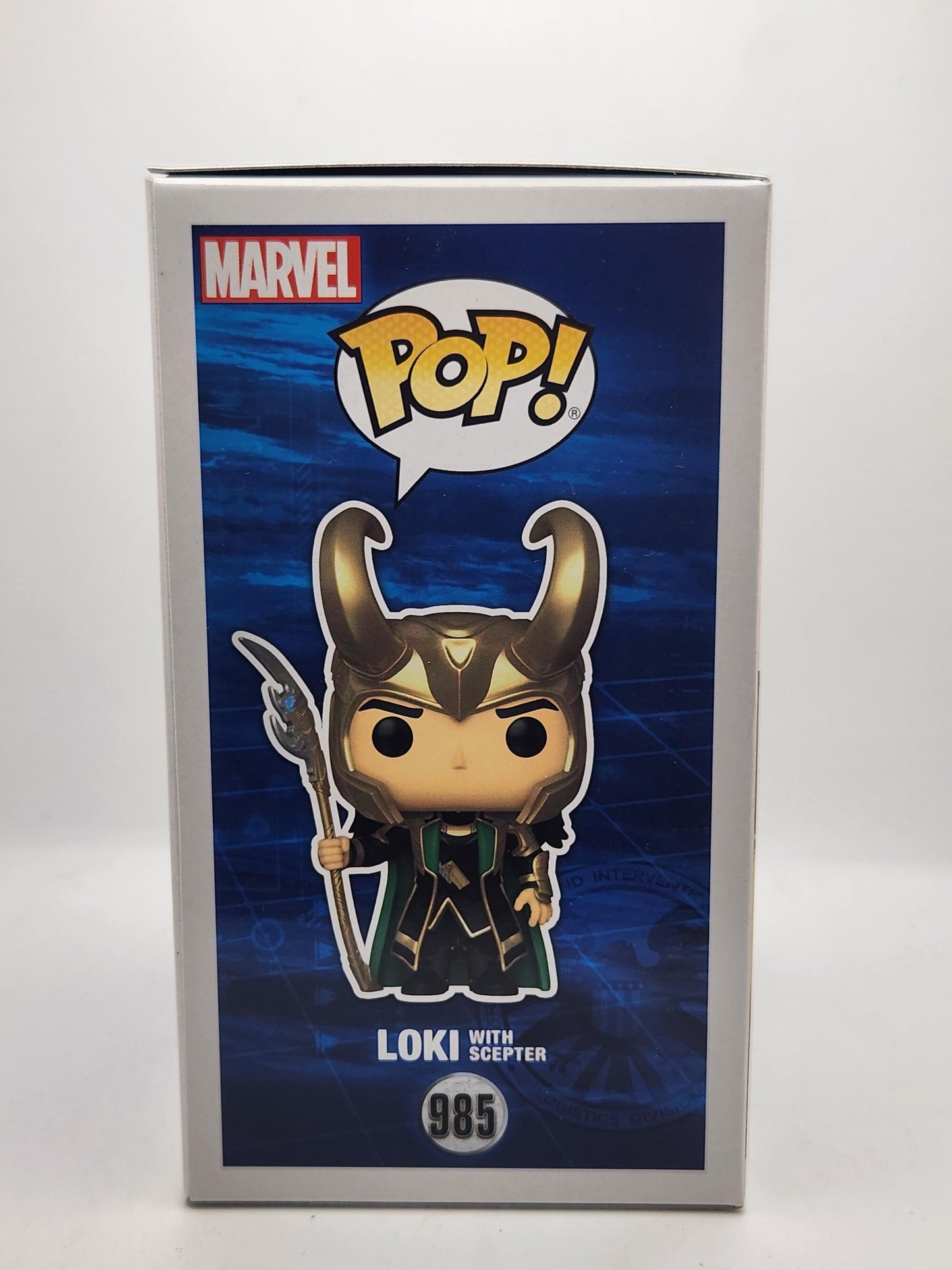 Loki with Scepter (Glow in the Dark) - #985 - Box Condition 9/10