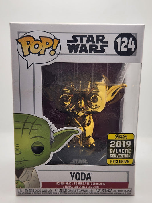 Yoda (Gold, Chrome) - #124 - Box Condition 9/10