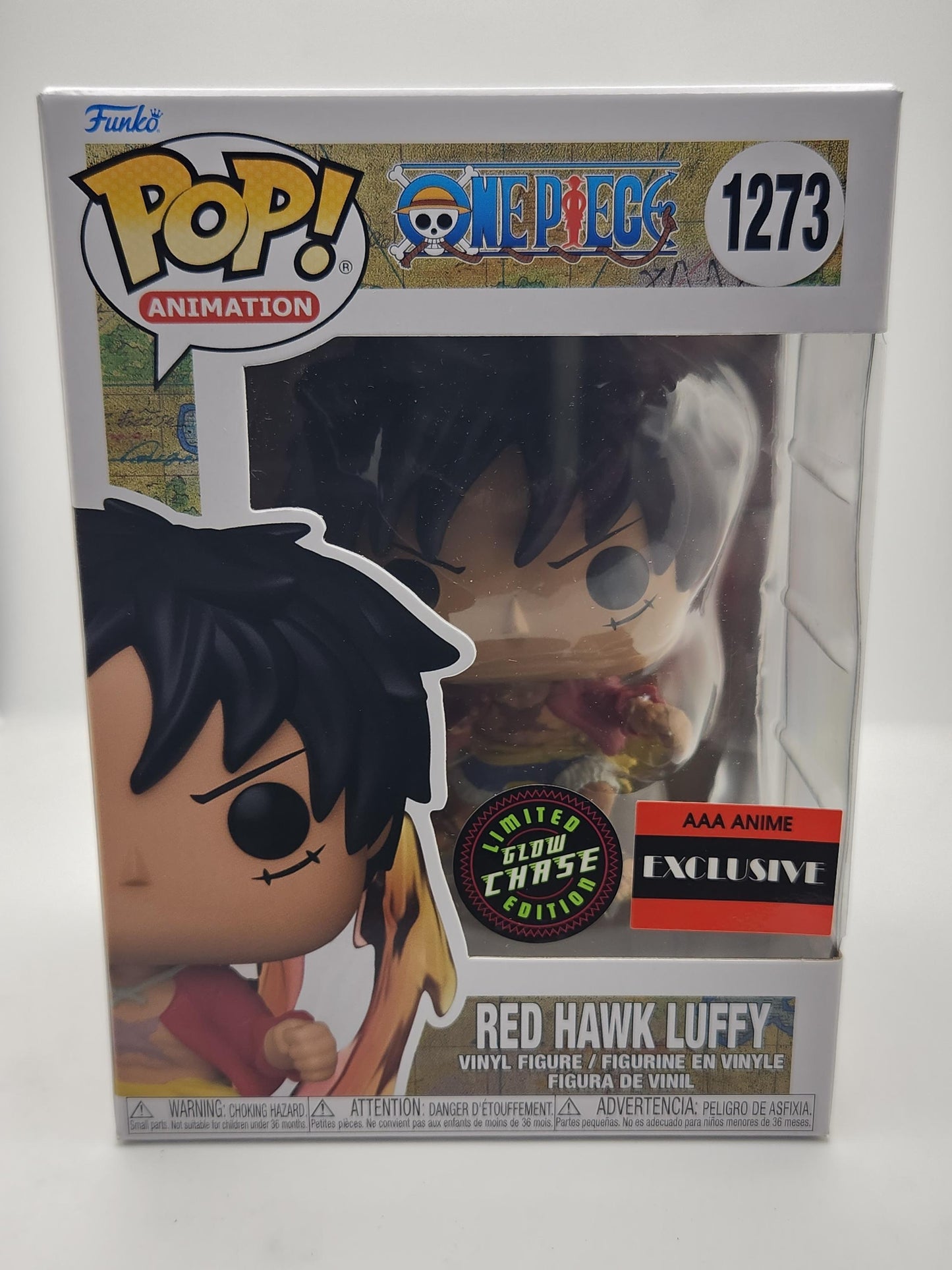 Red Hawk Luffy (Glow in the Dark) CHASE - #1273 - Box 9/10