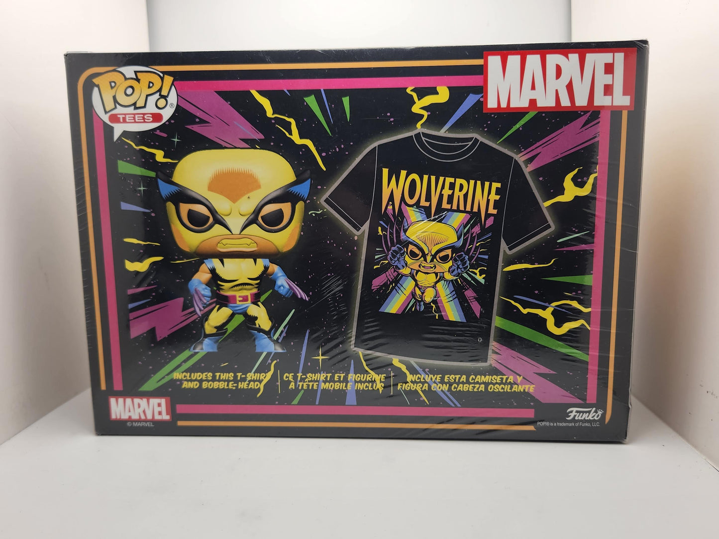 Wolverine (Blacklight) Pop & Tee Box Set  - Size 2XL - Box 9/10