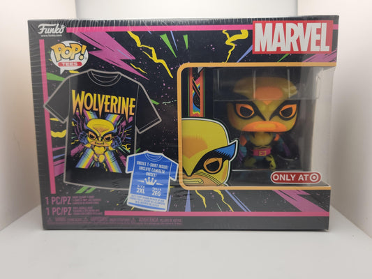 Wolverine (Blacklight) Pop & Tee Box Set  - Size 2XL - Box 9/10