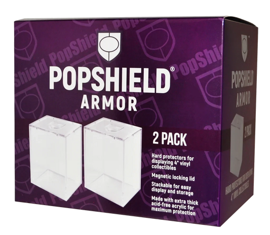 PopShield Armor Hard Protectors 2-Count - Stackable with Magnetic Lid