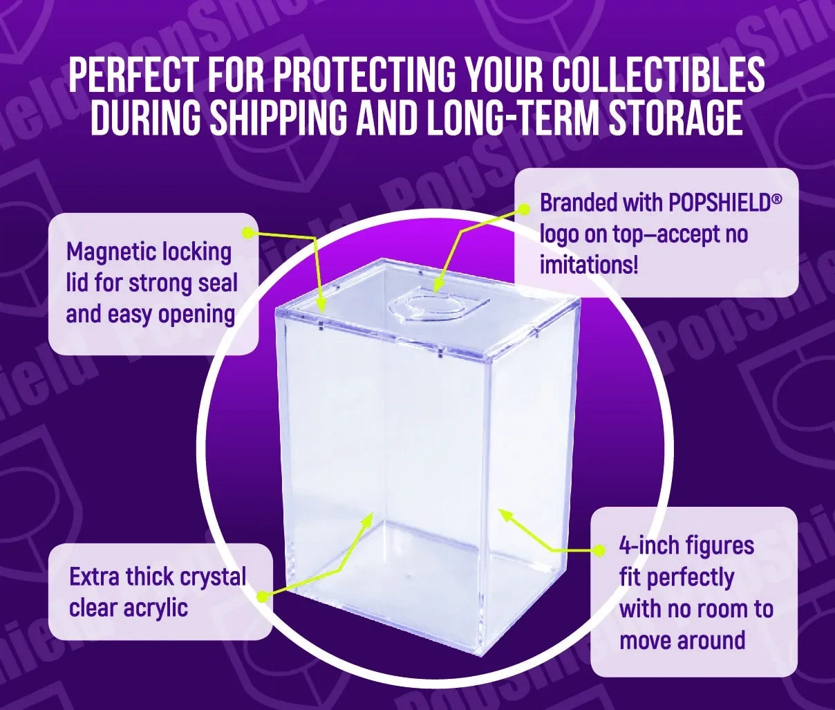 PopShield Armor Hard Protectors 2-Count - Stackable with Magnetic Lid