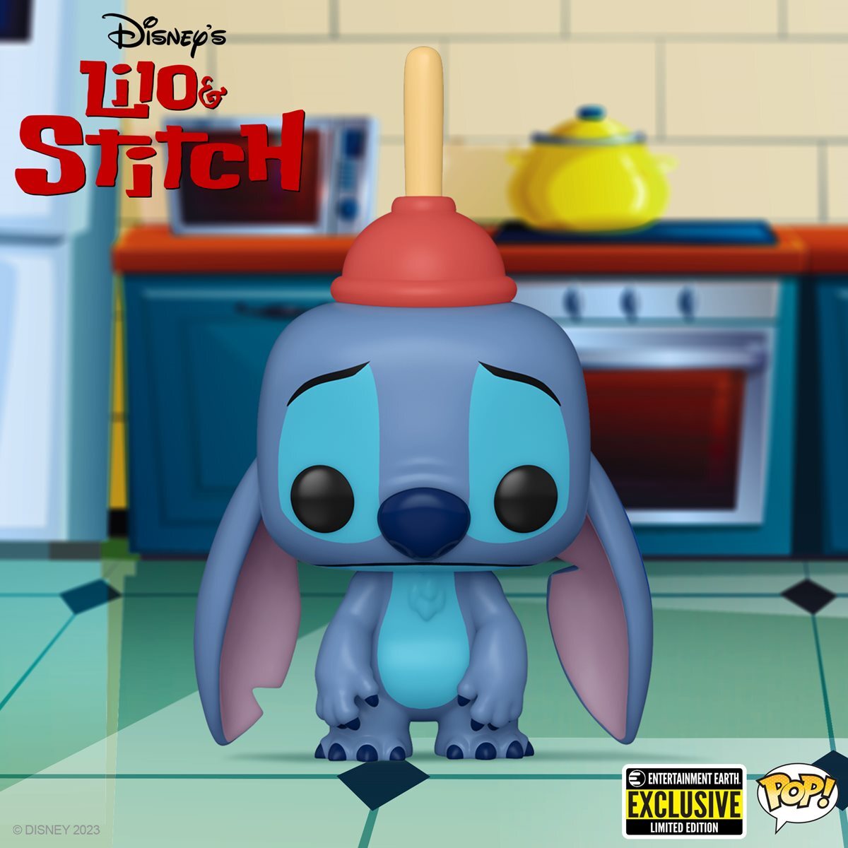 Stitch with Plunger - #1354 - Exclusivité Entertainment Earth - État de la boîte 10/10 - NEUF